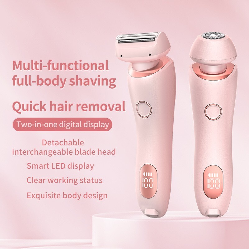Bikini Trimmer and Shaver Kit for Women - 2-in-1 Wet/Dry Electric Body Hair Trim-image