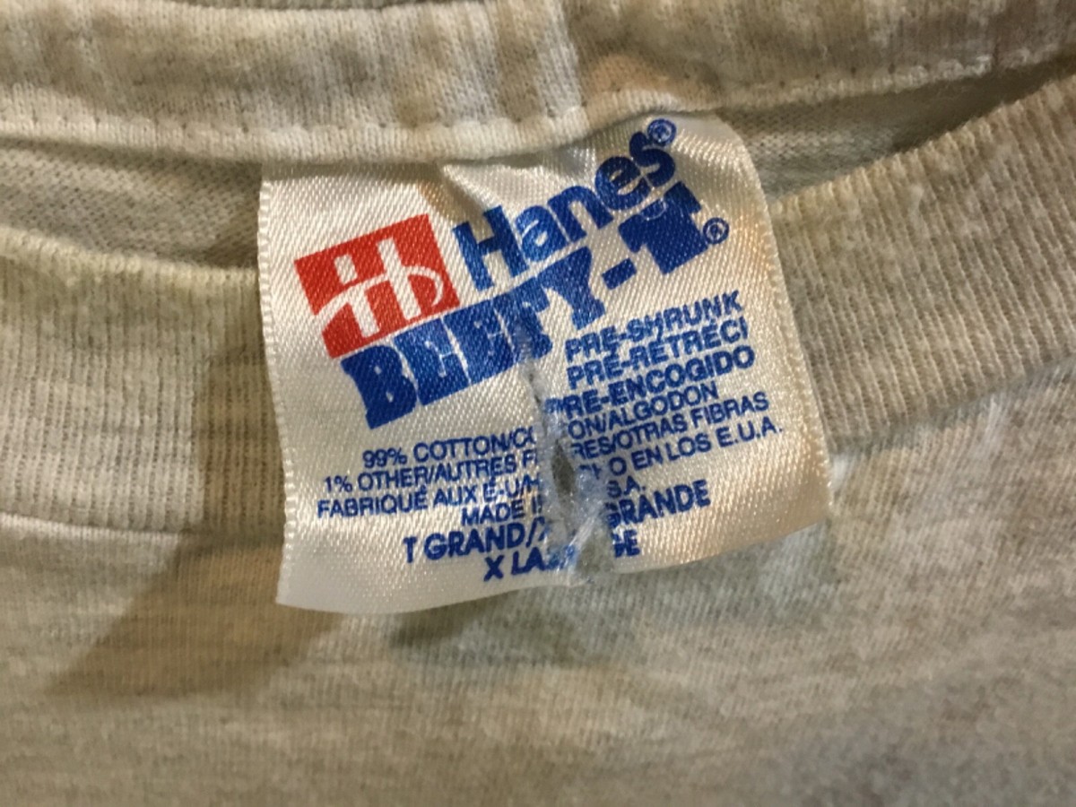 ALL JAPAN　 VTG 90's Wolf Walking In Brush SIESTA KEY, FL Gray HANES T-shirt