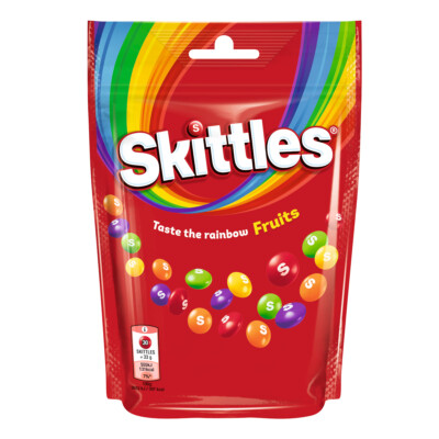 Skittles Fruits Kaubonbons in Zuckerhülle mit Fruchtgeschmack 136g