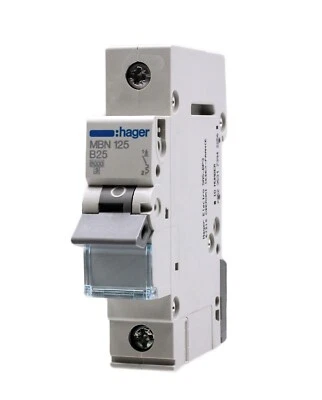 Hager MBN 125 LS Schalter B25 6kA Sicherung Automat Leitungsschutzschalter 25A