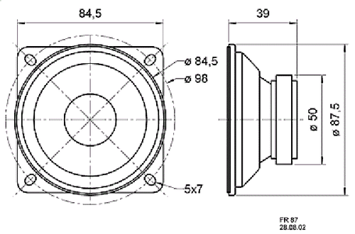 Visaton FR-87-4Ohm Broadband Speaker 1Paar - Zdjęcie 2 z 4
