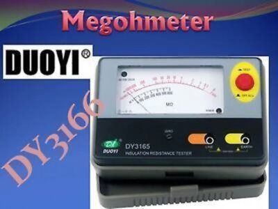 DY3165 1000V Analogue Insulation Tester Resistor Meter #F4