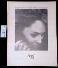 1969 BELL SYSTEM AT&T Woman on a Long Distance Call  Print Ad 46587