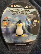 Penguin Animal Fashion USB 2.0 Flash Drive 4GB Capacity Emtec Plug-n-Play PC Mac