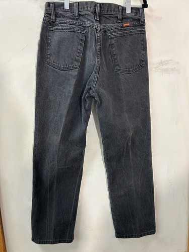 Vintage Rustler Jeans Mens 32x34 Black Distressed 90s USA - Picture 9 of 10