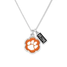 Clemson Tigers Mom Hazel Orange Silver Chain Necklace Jewelry Gift CU