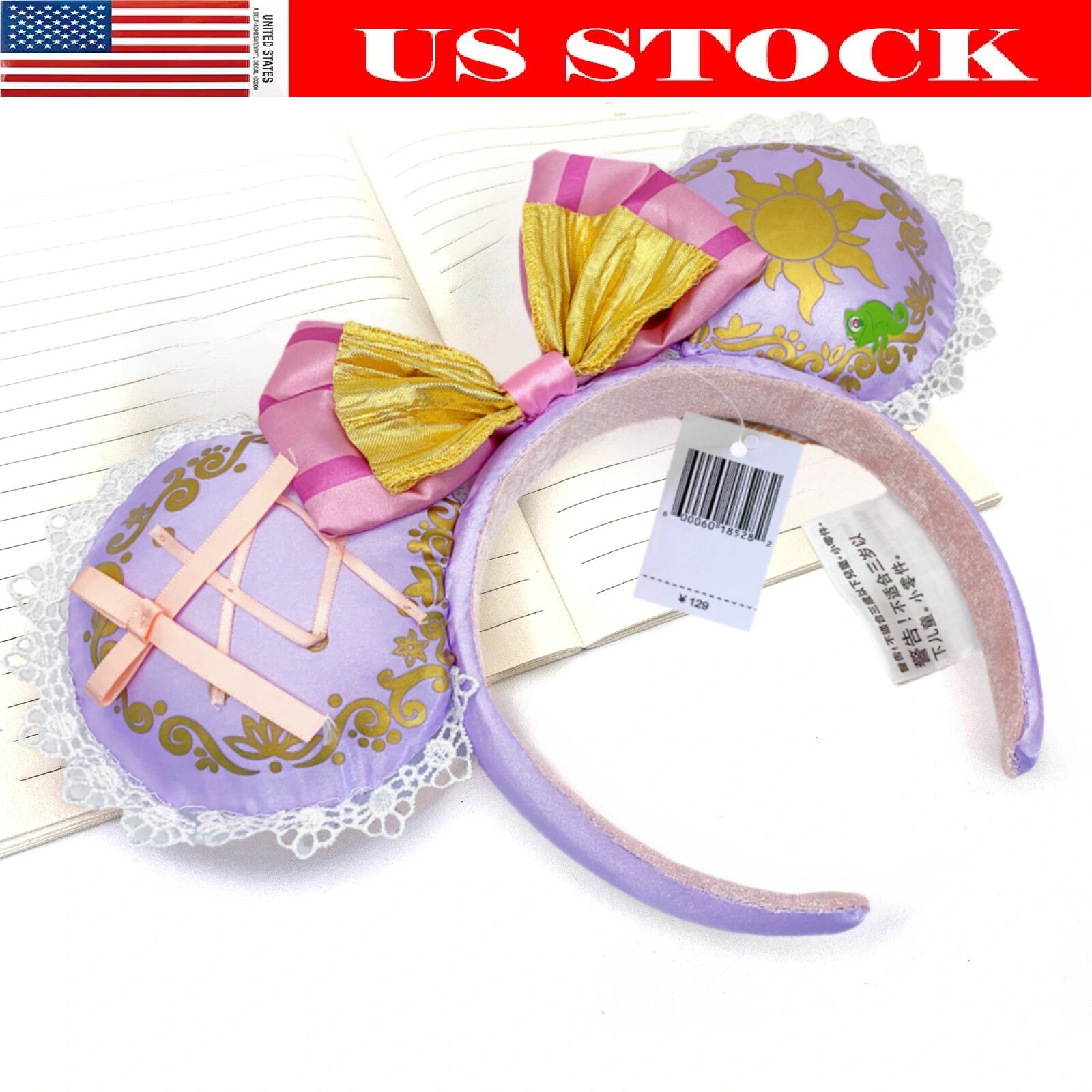 Disney Parks Rapunzel Tangled Pascal Mickey Minnie Mouse Ears Headband US SHIP