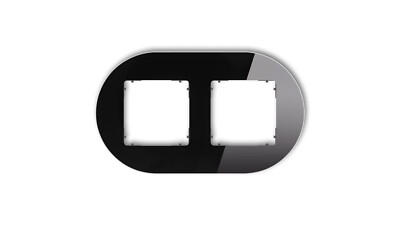ICON Universal Doppelrundrahmen - Glaseffekt Rahmen: Schwarz 12-28-IRSO-2