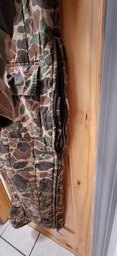 Trophy Club Coveralls Men Medium Duck Camo Insulated Hunting Full Zip Legs - Picture 4 of 5