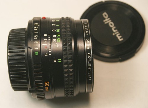 Minolta MD Rokkor-X 50mm f1.7 Manual Focus Lens Super Clean #2 - Picture 3 of 4