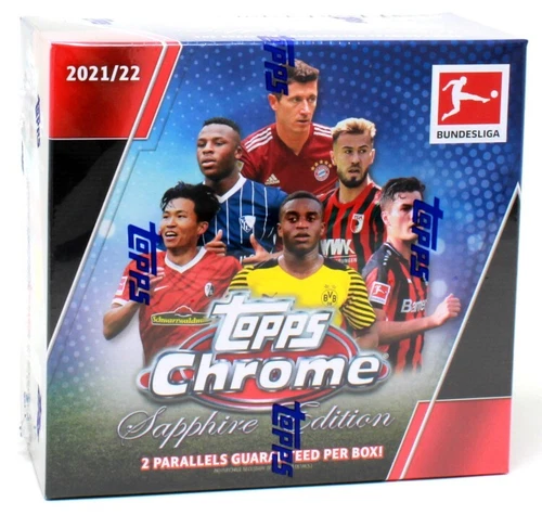2021/22 TOPPS CHROME BUNDESLIGA SOCCER SAPPHIRE BOX BLOWOUT CARDS