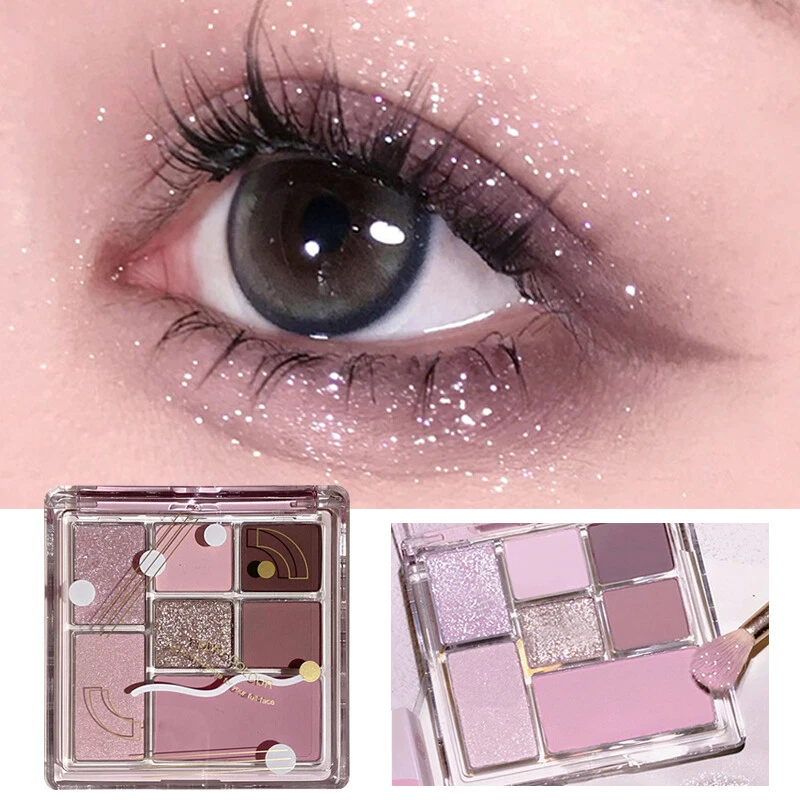 7 Colours Eyeshadow Eye Shadow Palette Makeup Matte Nude Glitter Shimmer Pigme 」 - Image 3 of 4
