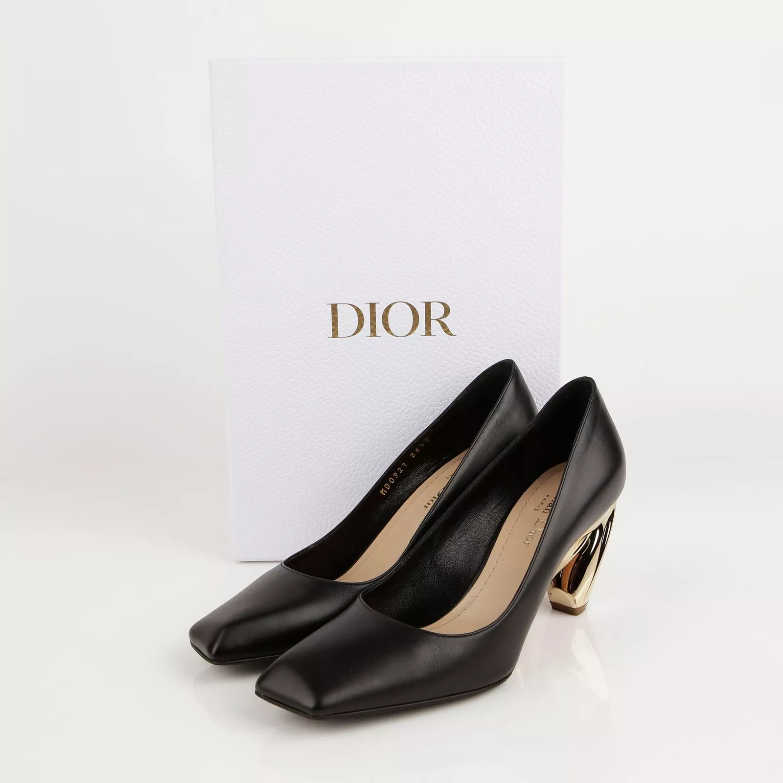 Escarpins Dior cuir noir doré 36,5 48435697