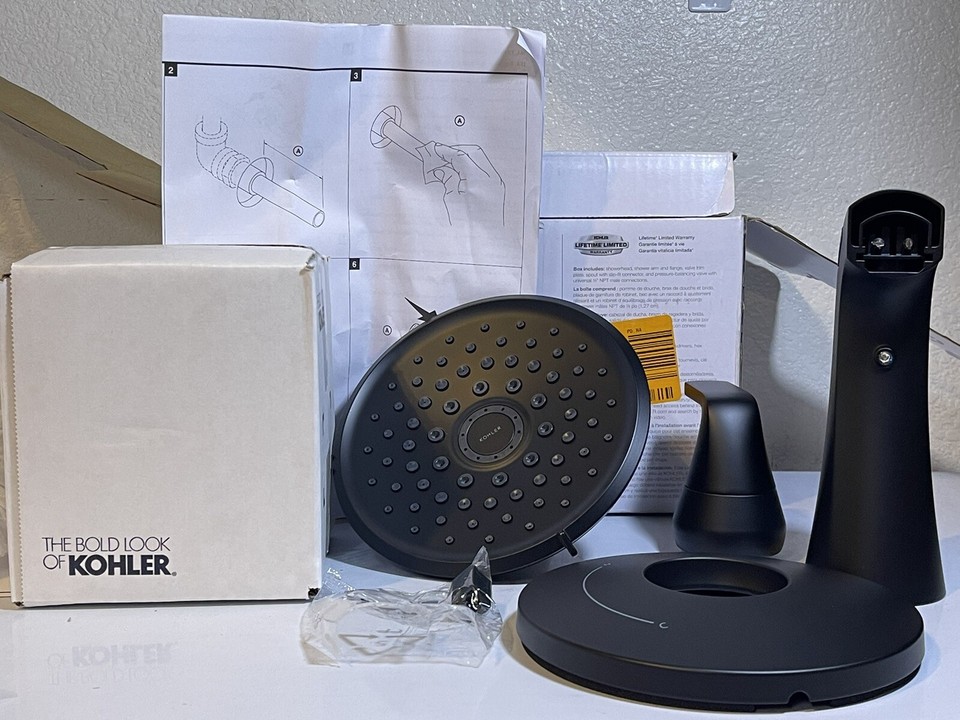 KOHLER R269294GBL Cursiva 3Spray Tub/Shower Faucet Matte BlackWith Valve eBay