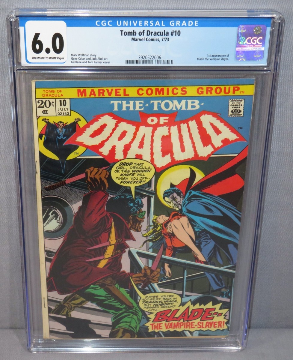TOMB OF DRACULA #10 (Blade Vampire Slayer 1st app) CGC 6.0 FN
