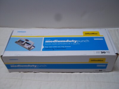 Office Max 20 sheet 3-hole Punch NEW IN BOX