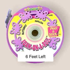 Purple Butterfly Foam On A Roll 6 Feet