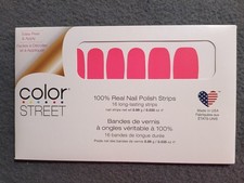 Color Street Nail Polish Strips 16 Long-Lasting Strips Shockwave Pink