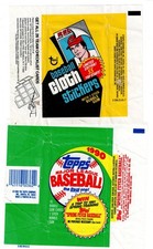 Lot of 2 different Topps Baseball Wax Pack Wrappers, 1977 and 1990, see details