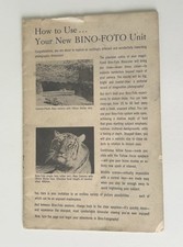 Bushnell Bino-Foto  Mono-Foto Instruction Manual