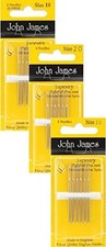 Tapestry Needles, Bundle: Sizes 18, 20 22 6 Needles Each Pack