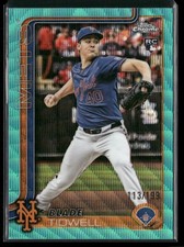 2025 Topps Chrome Update BLADE TIDWELL #USC14 AQUA WAVE REFRACTOR /199 METS