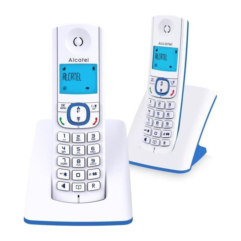 Alcatel F530 Duo Bleu avec mains libres et grand écran pour appels confortables