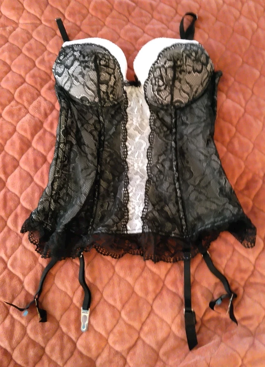 Bustier Corset Fredericks Of Hollywood - Noir Sans Bretelles - Taille 34 - Occasion Très Bon État