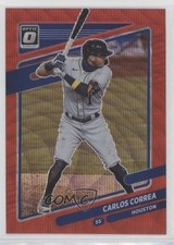 2021 Panini Donruss Optic Red Wave Prizm Carlos Correa #110 6ks