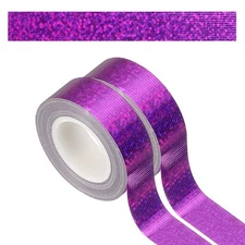 2Roll Prism Tape, Decorative Tape for Crafts, Purple