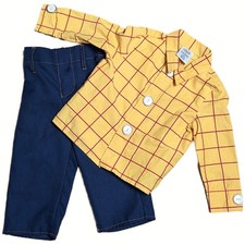 Disney Collection Woody Costume Outfit Boy's Size 2 Yellow Shirt Blue Pants