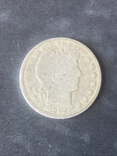 1904 barber half dollar 90% Silver