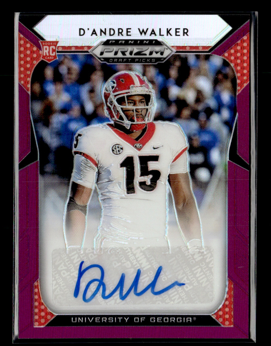 D'Andre Walker Panini Prizm Draft Picks #159 Autograph-Purple Prizm