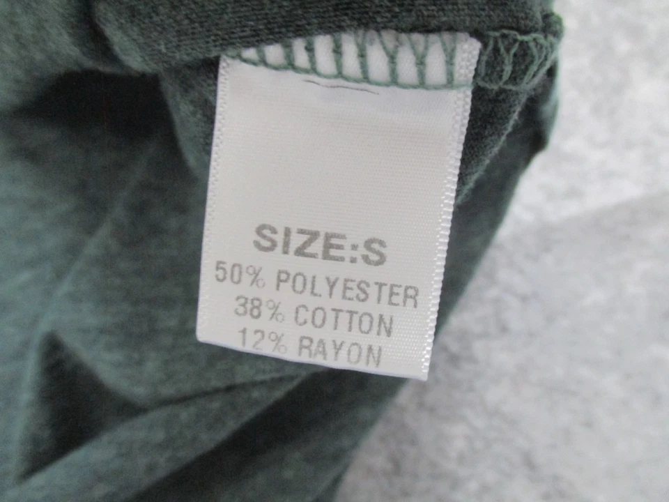 Camisa Goodlife Para Hombres Pequeña Verde Cuello Redondo Manga Corta Informal Camiseta Hecha en EE. UU. * Foto 4 de 4