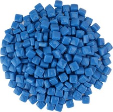 Square Glass Mosaic Tiles 10x10mm, 300g, 160 Pieces - Blue Craft Art