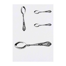 4 x 'Spoon' Temporary Tattoos / Transfers TO00002187 