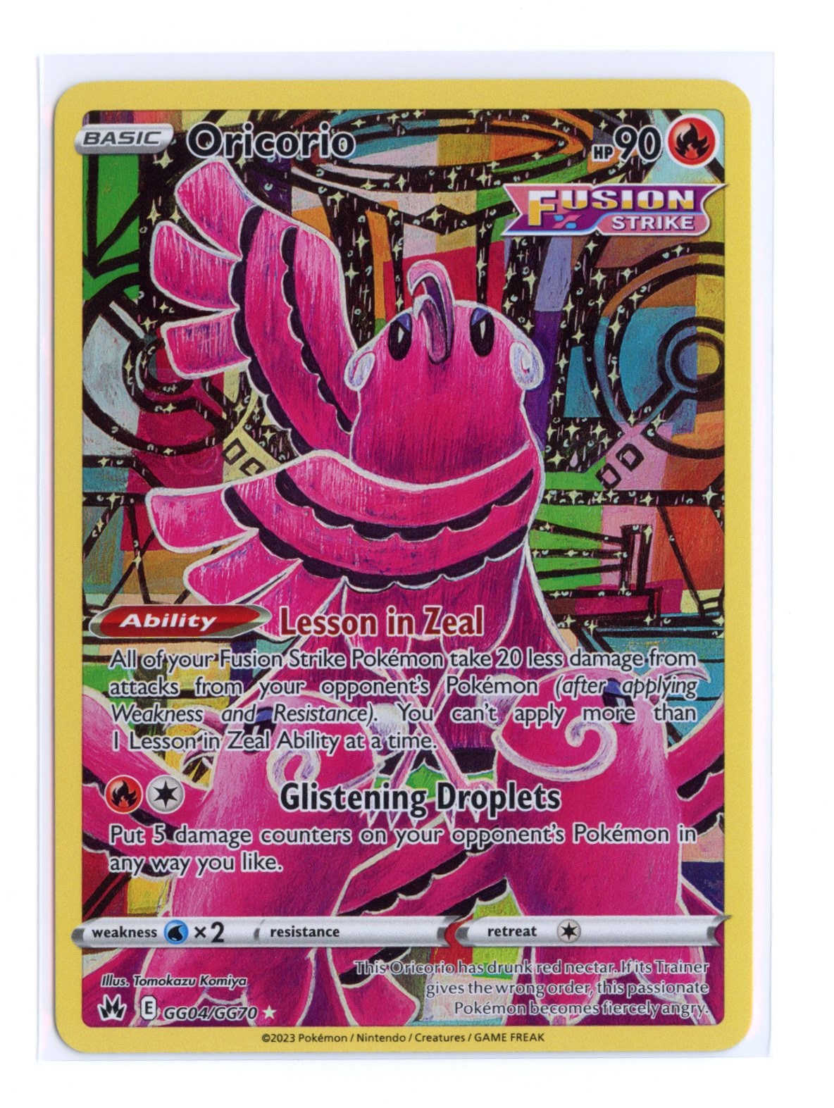 Oricorio GG04/GG70 Ultra Rare Holo Crown Zenith: Galarian Gallery Pokemon NM