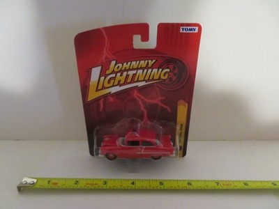 Johnny Lightning JL25 Tomy 1955 Chevy Sedan Fire Car Red 2012 MOC