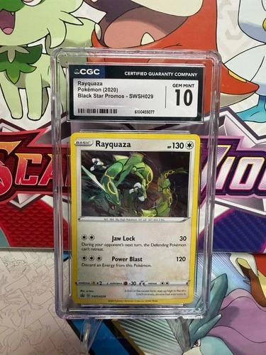 CGC 10 Rayquaza SWSH029 Black Star Promo Cosmos Holo - Pokemon TCG - SHIPS FAST