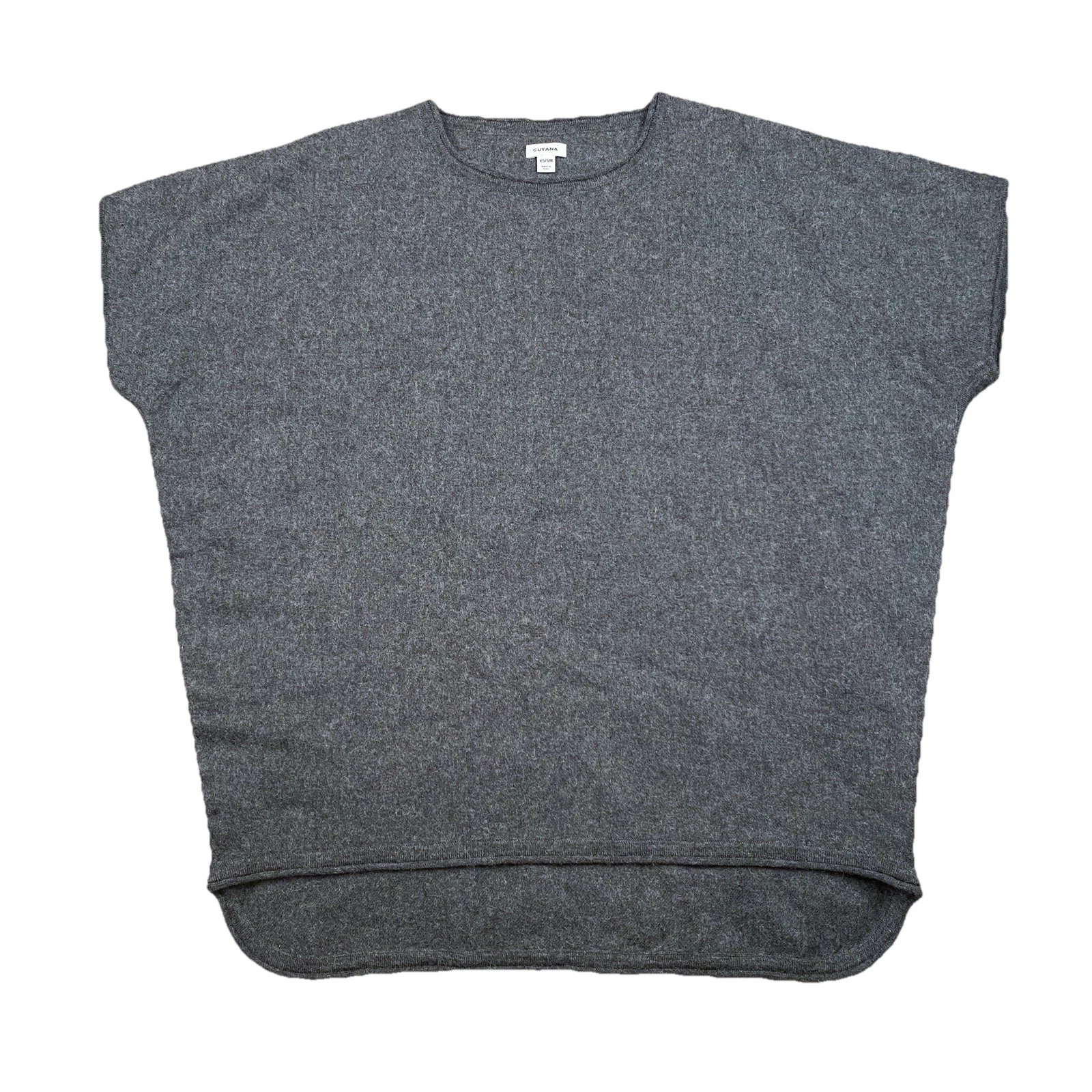 Cuyana Baby Alpaca Oversized Poncho Sweater Womens XS/S Gray Dolman Relaxed EUC