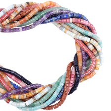 1 string for Jewelry Making about 150-160Pcs Natural Stone Spacer Beads 2X4MM