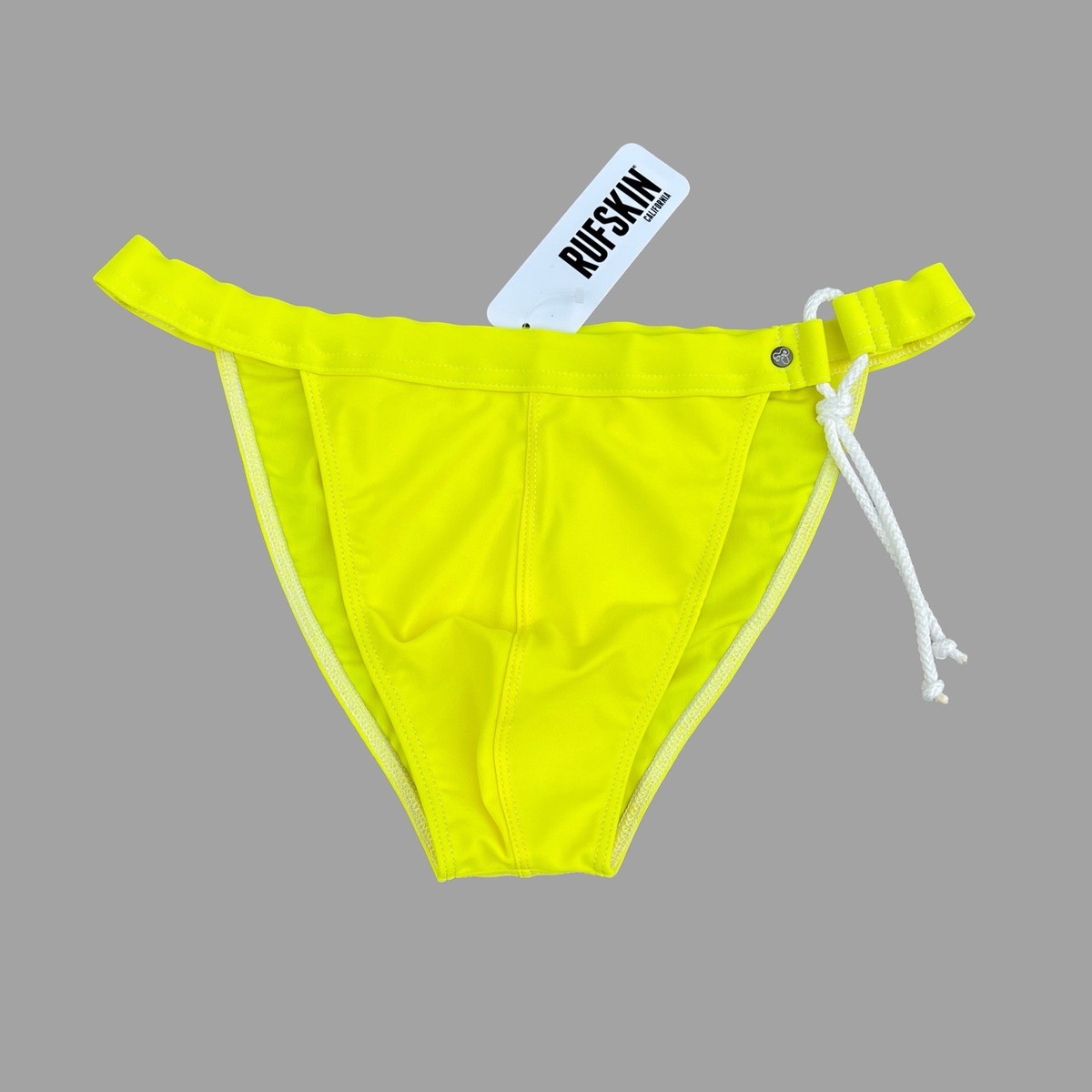 Rufskin Men Yellow Gato euro cut side tie Cheeky swim bikini