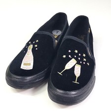 Keds Black Velvet Champagne Toast Slip On Shoe Womems 7