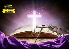 Easter Backdrop 5X3Ft Crucifixion Jesus Is Risen Photography Backgrounds Crown o