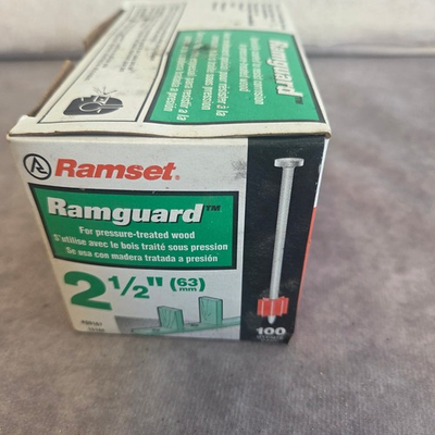 #ad Ramset Ramguard 2 1 2 inch Nails for Pressure Treated Wood 100 Count $12.99