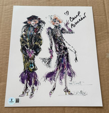 CAROL BURNETT SIGNED 8X10 PHOTO BOB MACKIE SKETCH BECKETT COA