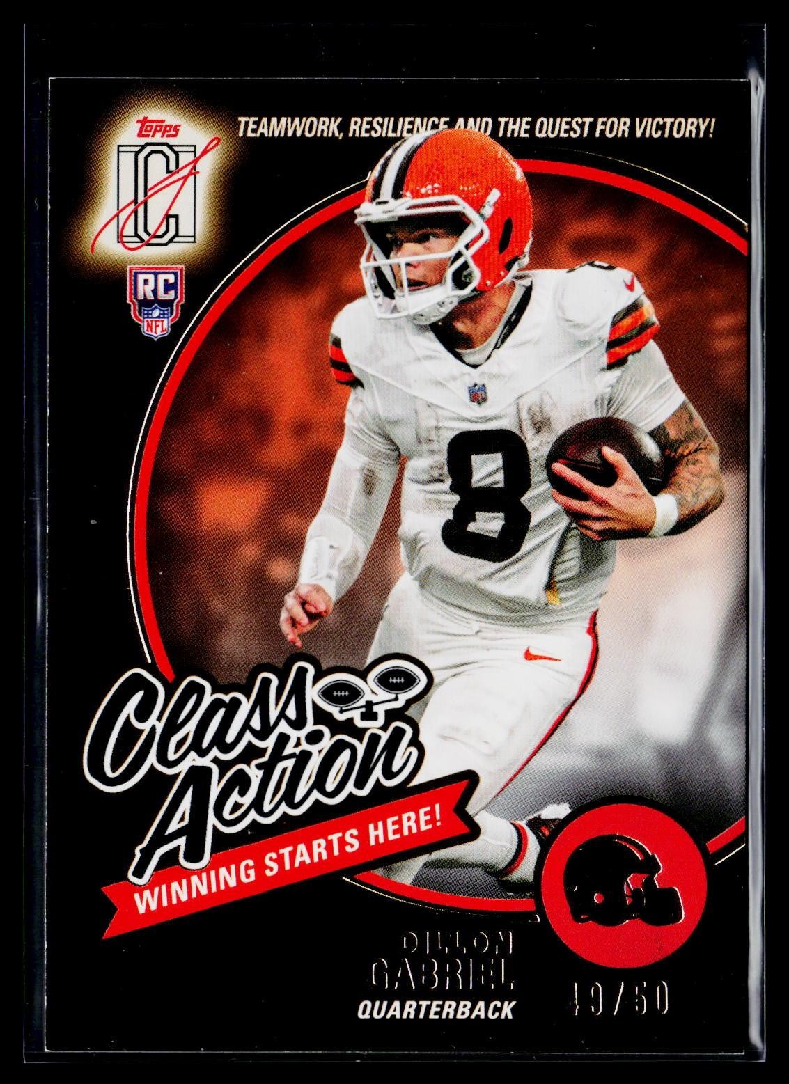 2025 Topps Signature Class #CA-8 Dillon Gabriel Class Action Orange #/50