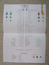 CHELSEA v BOURNEMOUTH Sat 10 Oct 2026 (OFFICIAL PREMIER LEAGUE TEAM SHEET ONLY)