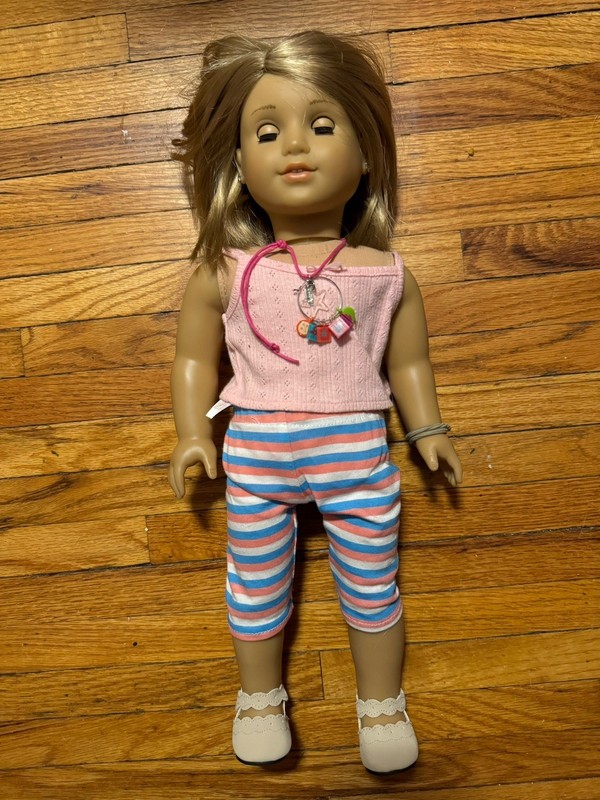 Corolle Girls Corolle 14 in Doll Outfit Clothing Lot w/ Pink Carry Case Bag