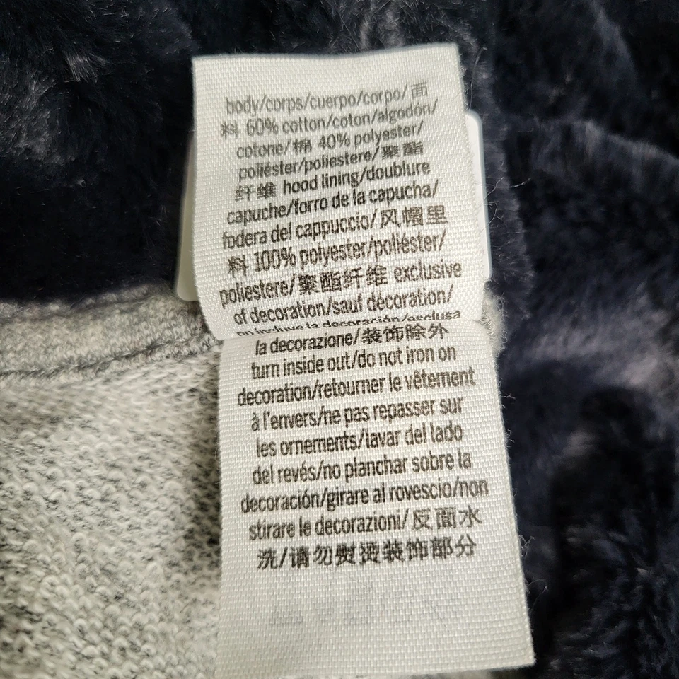 Victoria's Secret PINK Women Hoodie L Grey Sequin Logo Campus Varsity Bling - Image 4 of 4